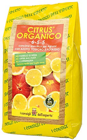 I Consigli dell’Esperto – Citrus Organico Concime Per Agrumi 1,5 kg - Concime in Polvere Per Piante di Agrumi - Aiuta lo Sviluppo Della Pianta e Migliora Il Gusto Dei Frutti - Fertilizzante Agrumi