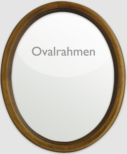 Neumann Bilderrahmen Ovalrahmen aus Holz im 9x13 cm-Format in nussbaum