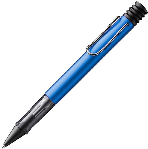 Lamy AL-star oceanblue - Ballpoint Pen with transparent, ergonomic grip & line width M - lightweight aluminium body - including large capacity refill M 16 in black