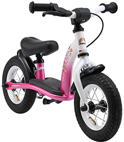 BIKESTAR Draisienne Enfants pour garçons et Filles de 2-3 Ans | Vélo sans pédales évolutive 10 Pouces Classique| Rose & Blanc