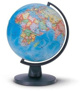 Tecnodidattica mappamondo globo geografico mini politico diametro 16 cm
