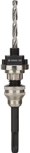 Bosch 1x PRO Q-Lock Arbor with SDS Plus Socket for Hole Saw Quick Change System (for Metal pipes and profiles, Plastics, 242 x 109 mm, Professional Accessory Rotary Hammer Drill)