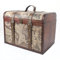 Deluxe Vintage Wooden Globe Storage Trunk Chest, approx 43 x 33 x 30 cm - Gift idea for Mum, Mothers Day, Keepsakes, Memory Box