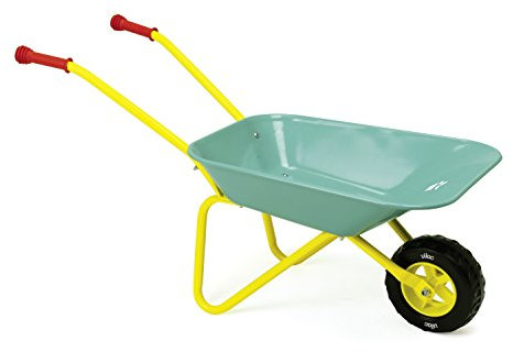 Vilac - Brouette du Petit Jardinier - Couleur Bleu - a partir de 3 Ans - Faite en Métal pour Une Meilleure solidité - Idée Cadeau - Roue pneumatique - Poignée en Silicone pour Un Bon Grip - 3807