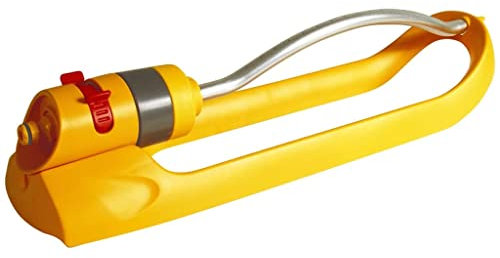 HOZELOCK - Arroseur Oscillant Plus 180 M² : Arroseur sur Traineau Petite Surface, Idéal pour Pelouse et Plantes Établies, Zone d'Oscillation Réglable, 15 Jets pour un Arrosage Uniforme [2972P0000]