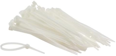 Perel Bridas de nylon blancas, 100 unidades, 100 x 2,5 mm, resistentes a UV, autolock, hasta 8 kg de fuerza de tracción, para gestión de cables en interiores y exteriores.