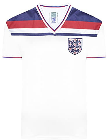 Score Draw England 1982 World Cup Finals Retro Shirt White XX-Large Cotton/Polyester