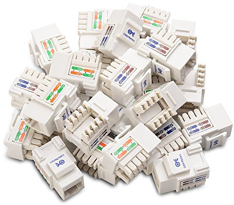 Cable Matters [UL Listed] Pacchetto da 25 pezzi, Connettori RJ45 per Cat6 Colore bianco Punch-Down Stand