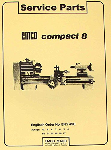 EMCO Compact 8 Metal Lathe Parts Manual