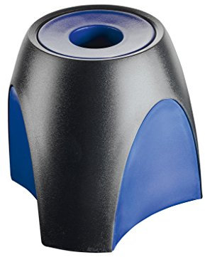 HAN Büroklammerspender DELTA mit Ringmagnet, Büro Zubehör für Heftklammern, moderner Klammernspender für die Schreibtisch Organisation, 1752-34, schwarz-blau