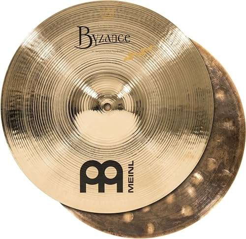Meinl Byzance Brillant Derek Roddy 14 Zoll Serpents Hihat (Video) Schlagzeug Becken (35,56cm) B20 Bronze, brilliantes Finish (B14SH-B)