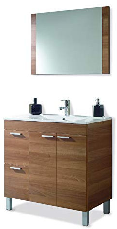 Arkitmobel Aktiva - Mueble de baño, 80 x 80 x 45 cm, Color Nogal