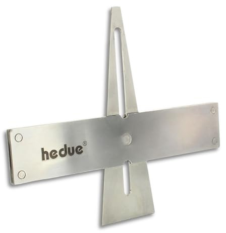 hedue® Zinkenschablone S200 - Schmiege für Schwalbenschwanz - und Zinkenverbindungen, Schwalbenschwanz Schablone mit einstellbarer Zunge von 6-40 mm (1:8 Neigung)
