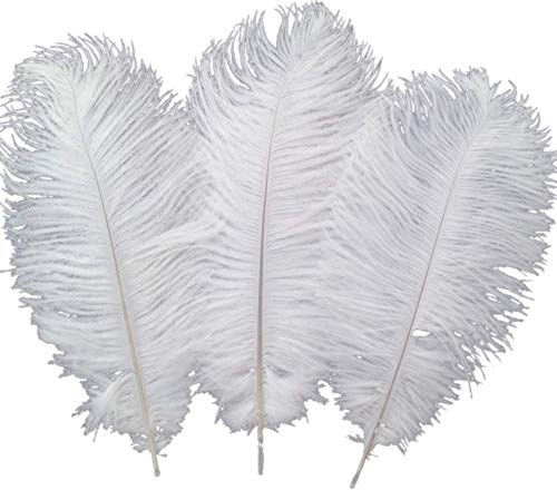 Sowder 10 stycken strutsfjädrar för heminredning för bröllop 30–35 cm