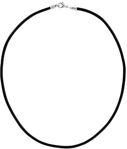 Auroris Echtleder Kette schwarz Dicke 3mm mit Karabinerverschluss aus Edelstahl/Länge: 70cm