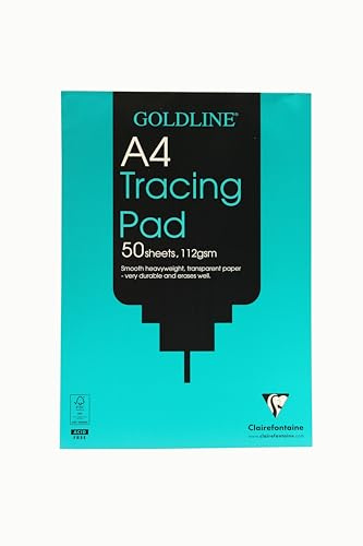 Clairefontaine - Ref GPT3A4Z - Goldline Heavyweight Tracing Pad (Contains 50 Sheets) - A4 (210 x 297mm) in Size, 112gsm Paper, FSC-Certified - Suitable for Tracing Items