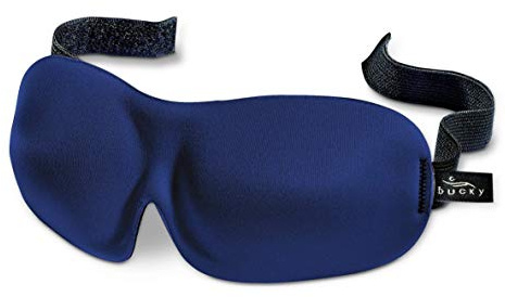 Bucky 40 Blinks No Pressure Solid Eye Mask for Sleep & Travel, Navy, One Size