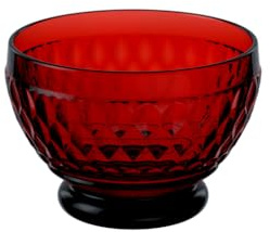 Villeroy und Boch Boston Coloured dessertskål, 430 ml, kristallglas, klar/röd