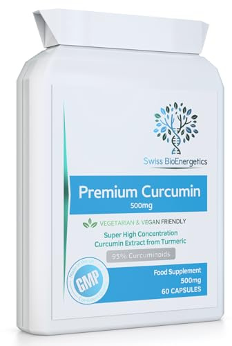 Premium Curcumin 95% with Black Pepper Extract 500mg - 60 Vegan Capsules - Turmeric Extract Minimum 95% Curcuminoids