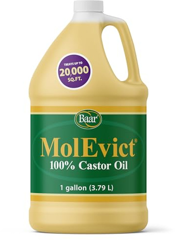 Baar Products - MolEvict Lawn Mole Castor Oil - Lawn & Garden Protection - Up to 20,000 Sq. Ft. of Coverage - 1 Gallon
