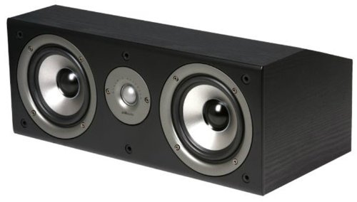 Polk Audio CS1 Series II Center Channel Speaker | Unique Design | Stand Alone or a Complement to Monitor 40, 60, and 70 Speakers | Detachable Grille | Black