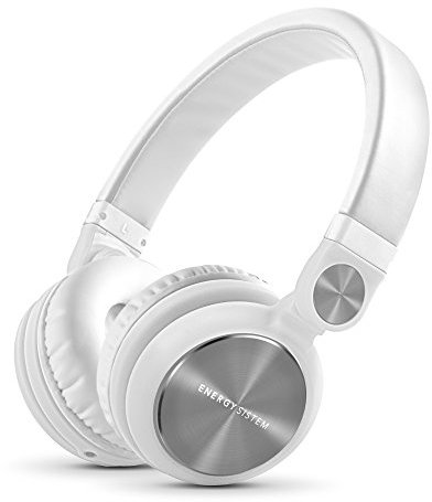 Energy Sistem DJ2 - Auriculares con micrófono integrado en el cable (rotación 180º, Flip-Up, cable extraíble, Control Talk, plegable), color blanco