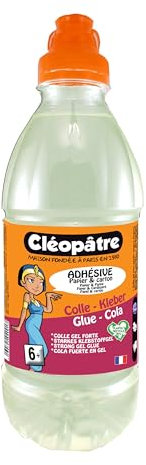 Cléopatre - Pegamento Transparente Fuerte L'Adhésive - Pegamento en Gel Ideal para Papel y Cartulina, Tareas Escolares a partir de 6 Años - Formato Recarga - 500g