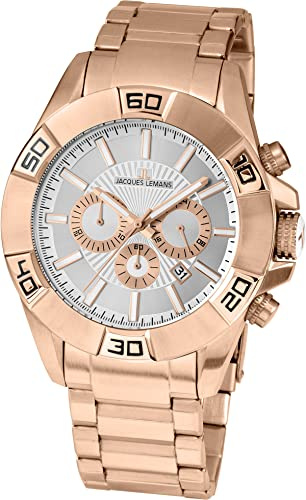 JACQUES LEMANS Herrenuhr Liverpool 1-1808 massiv Edelstahl ip-rosé 1-1808I