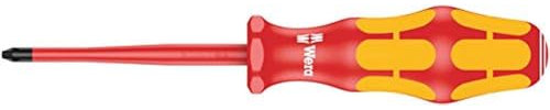 Wera 162 iS 05006450001 Tournevis VDE isolé pour vis cruciformes avec Lame à diamètre réduit PH 1 x 80 mm