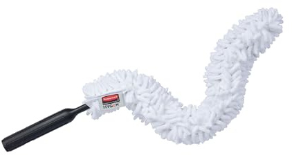 Rubbermaid Commercial Products FGQ85200WH00, Hygen Quick-Connect Flexible Dusting Wand with High Performance Microfibre - White
