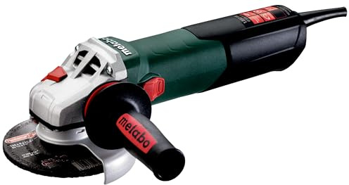 metabo Winkelschleifer WEVA 15-125 Quick - 1550W, 125 mm, 2800–11.000 U/min, 3.5Nm - Drehzahlregelung, werkzeugloser Scheibenwechsel, für Trennen, Schleifen, Fräsen - Inkl. Zusatzhandgriff und Zubehör