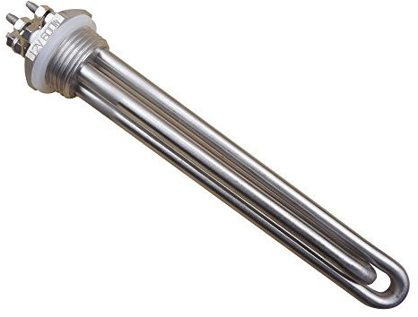 DERNORD 12V 600W Immersion Heater Submersible Water Heater Element Stainless Steel Heating Element with 1 Inch NPSM Fitting Double U Type