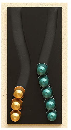 Portacapsule capstores distributore per 20 capsules tipo nespresso design (nero)