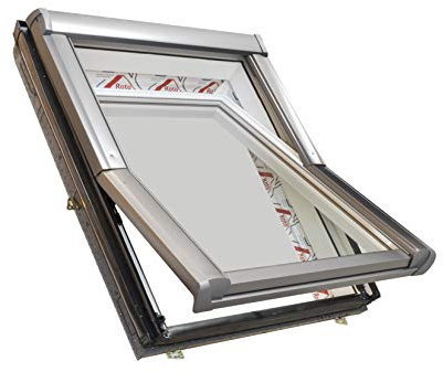 Dachdecker Favorit Roto Dachfenster aus Kunststoff mit Eindeckrahmen und Wärmedämmung (74 x 140)