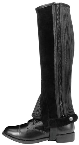 Tough1 Suede Half Chaps - Black - Small