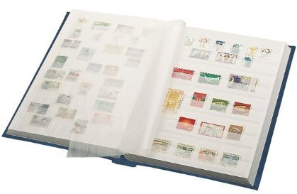 LINDNER Das Original Classeur Elegant pour Timbres avec 60 Pages Blanches, 230 x 305 mm, Rouge