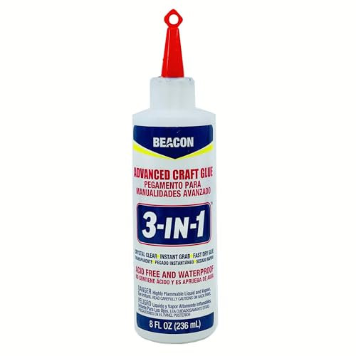 Beacon Adhesives 236 ml 3-in-1 Advanced Craft Glue with Fine Tip Nozzle