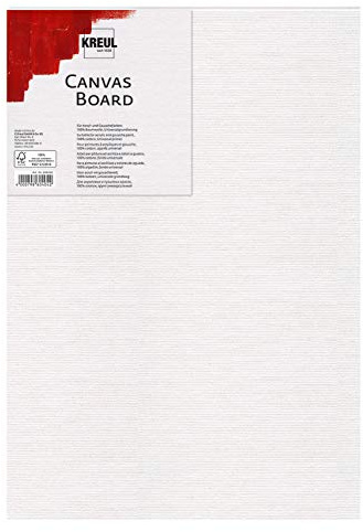 KREUL 605060 - Canvas Board, dimensions env. 50 x 60 cm, carton à peindre pour peinture acrylique et gouache, contrecollé avec une toile, idéal pour les débutants