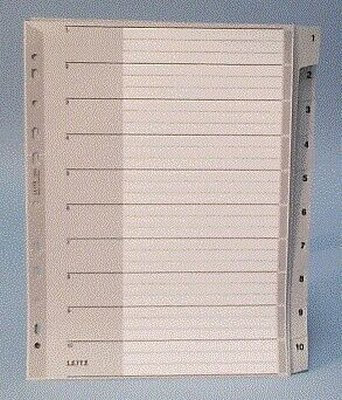 Zahlen-Register A4 LEI 1280-00 * PVC 10blatt 1-10