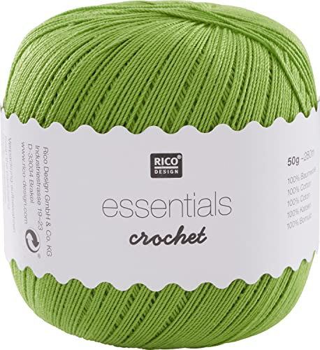 Rico Design Essentials Crochet, 100 Prozent Baumwolle, hellgrün