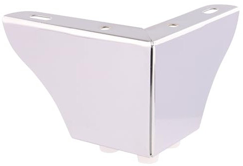 WAGNER Möbelbein/Möbelfuß/Tischbein/Sofafuß - Sofa Wing - Stahl verchromt, Anschraubplatte, 3 Noppen, Höhe 8 cm, Schenkellänge 11 cm, für Palettensofa - 12045001