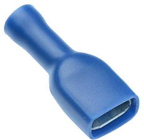 100 x Blue 6.3mm Female Fully Insulated Crimp Spade Connector 14-16AWG Wire Cable Electrical