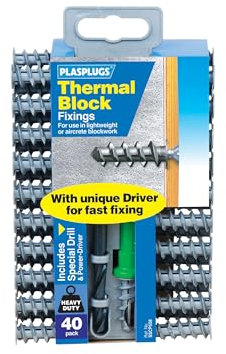 Plasplugs PLASSCP558 Aercrete Fixings, Set of 10