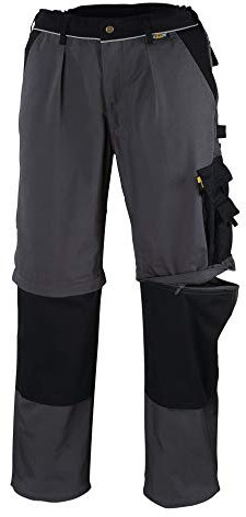 teXXor 2-in-1 Arbeitsbundhose Canvas 320 mit Cordura, 20-008357-98,Grau (Grey/Black) ,98