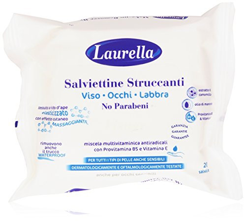 Laurella - Salviettine Struccanti, Viso, Occhi, Labbra - 20 Salviette