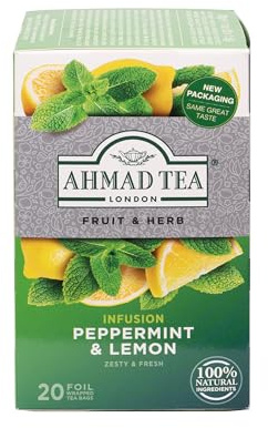 Ahmad Tea Peppermint & Lemon Fruit & Herbal Infusion - 20 Teabags