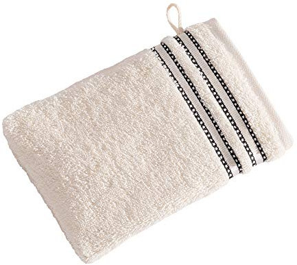 Vossen Cult de Luxe Waschhandschuh 22 x 16 cm weiß