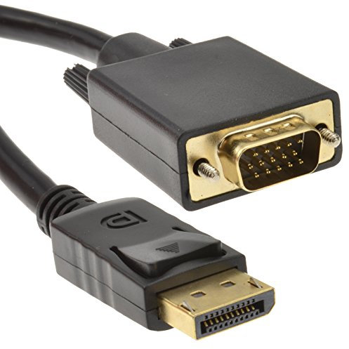 kenable DisplayPort Plug to SVGA/VGA 15 Pin Male Plug Video Cable GOLD 3m [3 metres]
