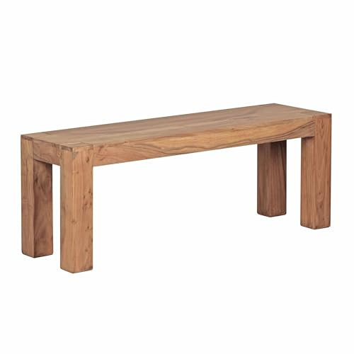 FineBuy Banc de Cuisine en Bois Massif d'Acacia Champêtre - Banc pour Salle à Manger et Table de Cuisine (120 cm)