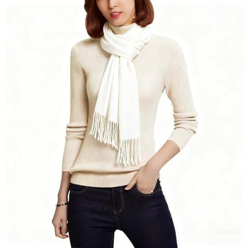 GLAMEXX24 Sciarpa Donna Invernale Misto Cotone Sciarpa con Frange Scialle Stola morbida e calda, 200 x 74 cm